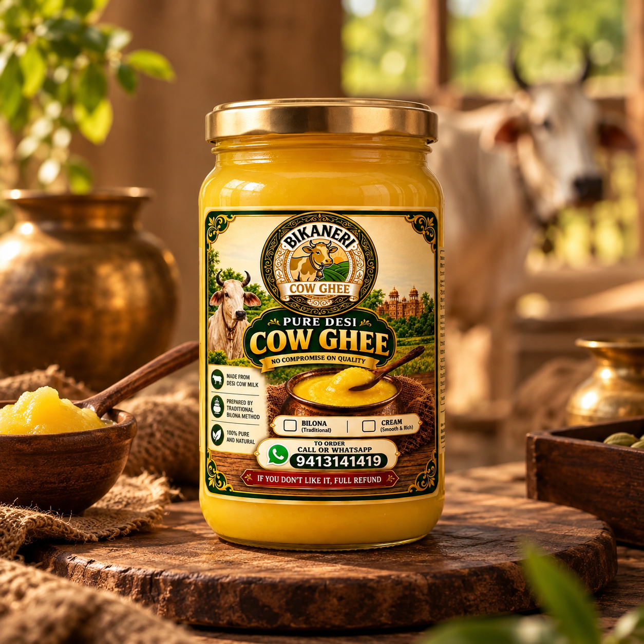 Bikaneri A2 Desi Cow Bilona Ghee